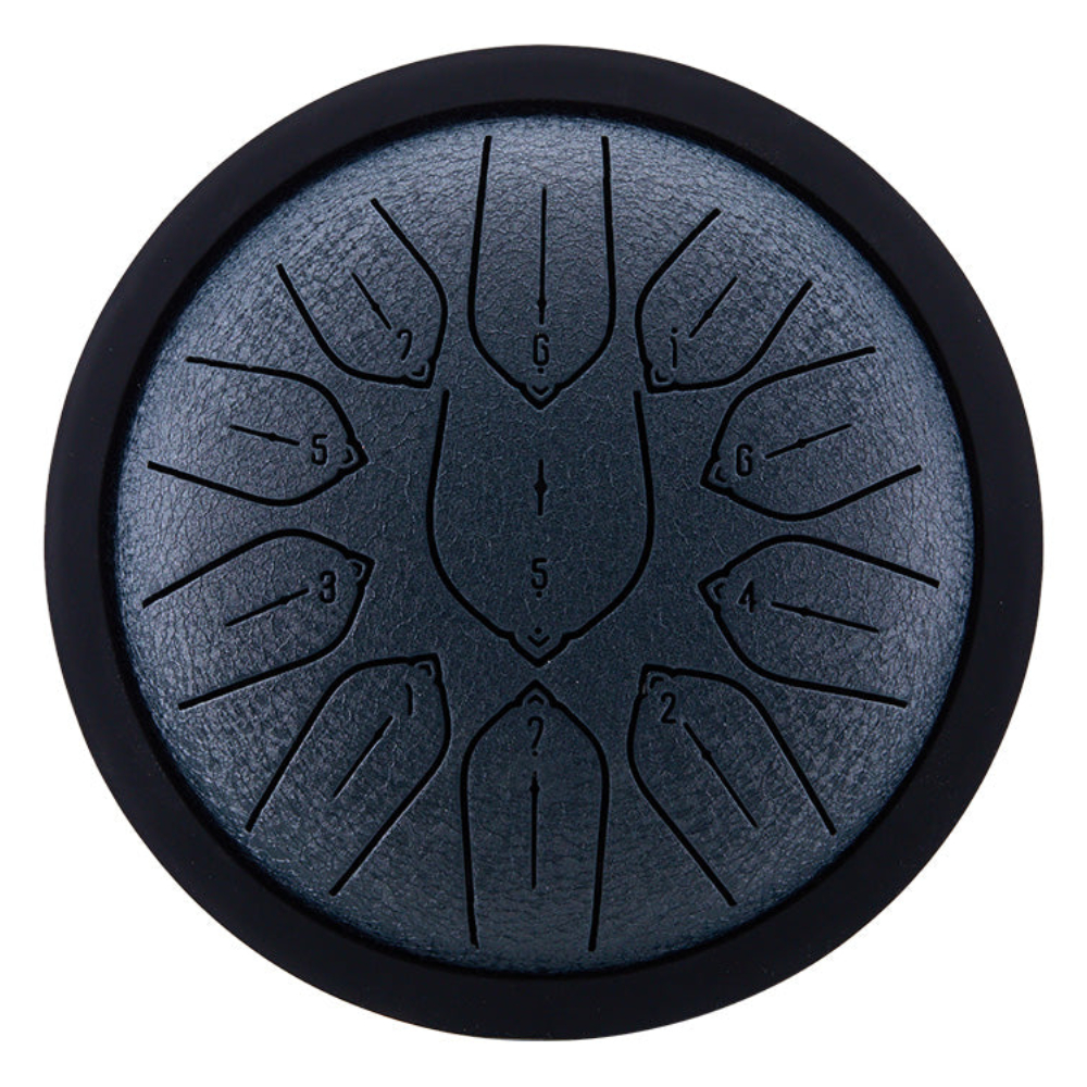 HLURU TWD11-6 NAVY BLUE - Harmonic Disc Tasarımlı 11 Notalı 6" D Majör Navy Blue Tongue Drum